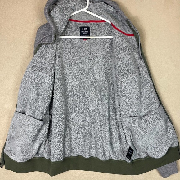 Ecko Unltd Hoodie Jacket Adult Large Gray/Camo Heavyweight Full Zip Mens‎ - Picture 12 of 13